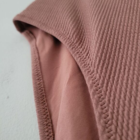 H&M Textured Brown High Waist Brazilian Bikini Bottoms NWT Size 10 - Picture 2 of 10